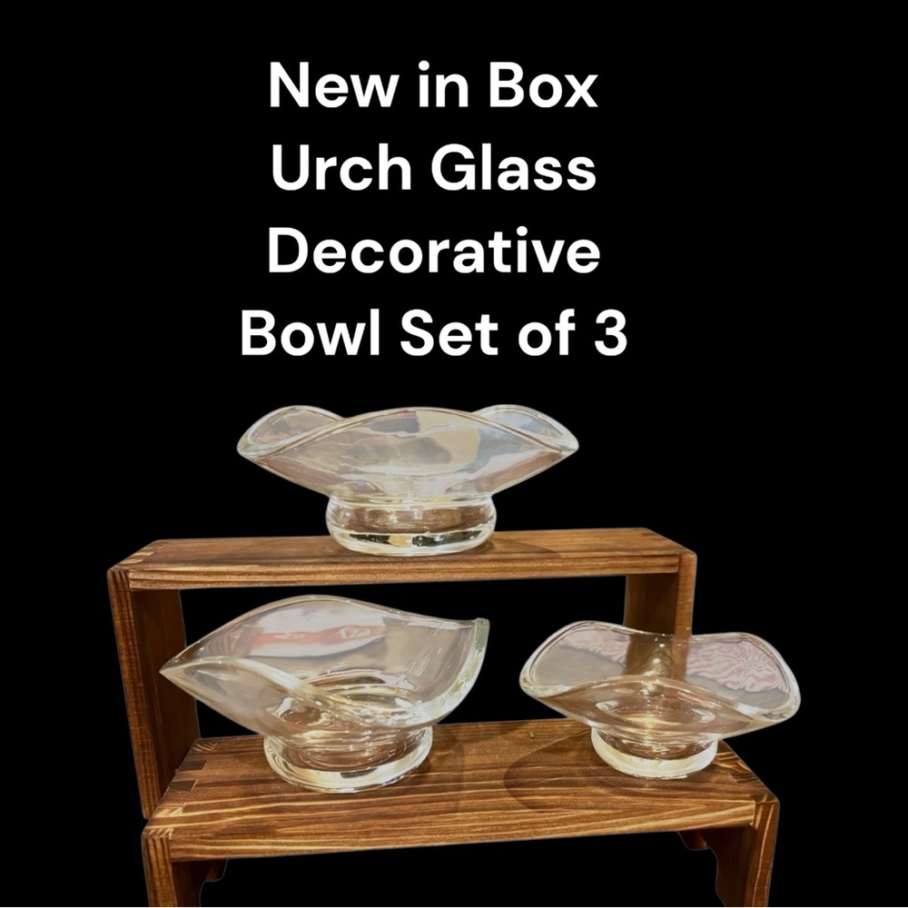 NIB SIN Urch Glass Decorative Bows Set - Picture 3 of 13